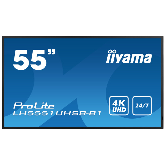 55" iiyama LH5551UHSB-B1: IPS,4K UHD,24/7