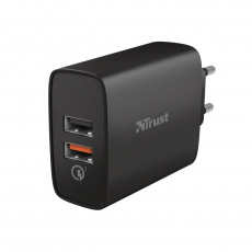TRUST QMAX USB A+A WALL CHARGER QC3 30W TRUST QMAX USB A+A WALL CHARGER QC3 30W