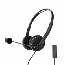 Energy Sistem Headset Office 2+, komunikační sluchátka s mikrofonem, ovládání hlasitosti a ztlumován