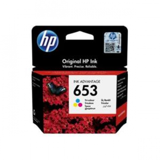 HP 653 Tri-color Original Ink Advantage Cartridge