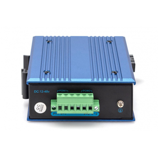 DIGITUS Průmyslový Gigabit Ethernet Media Konvertor, SM SC konektor, 1310nm, až 20 km