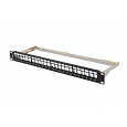 PATCH PANEL 24 PORTŮ 1U 19" FTP PRO MODULY KEYSTONE ČERNÝ LANBERG