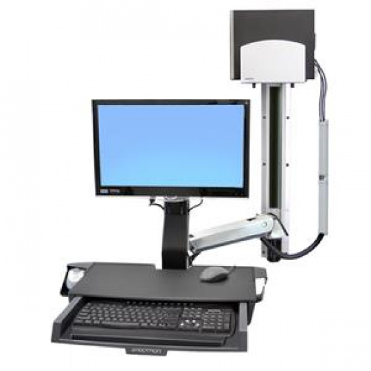 ERGOTRON StyleView® Sit-Stand Combo System s prac. plochou, držák LCD, klávesnice+ myš