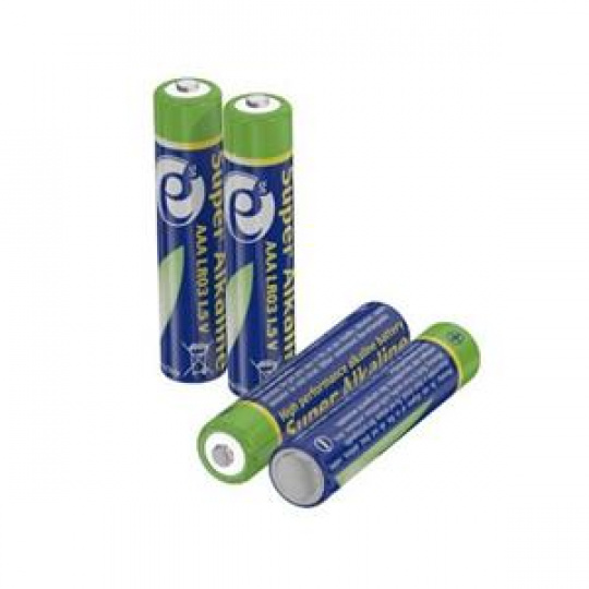 Gembird Alkalické baterie AAA (LR03), 1,5V, 4ks