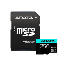ADATA V30S/micro SDXC/256GB/100MBps/UHS-I U3 / Class 10/+ Adaptér ADATA V30S/micro SDXC/256GB/100MBps/UHS-I U3 / Class 10/+ Adaptér