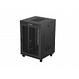 19" VOLNĚ STOJÍCÍ RACKOVÁ SKŘÍŇ 22U/800X800 (FLAT PACK) ČERNÁ S PROSKLENÝMI DVEŘMI LCD LANBERG V2