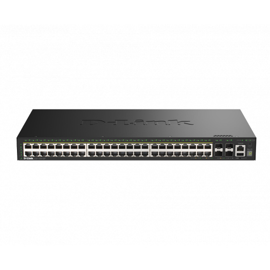 D-Link DGS-1530-52P/E 48 Ports GE PoE(30W) + 4 Ports 10G SFP+ Smart Managed Switch, 370W