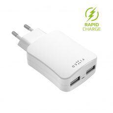 Síťová nabíječka FIXED s 2xUSB, 24W (2x 2,4A),bílá Síťová nabíječka FIXED s 2xUSB, 24W (2x 2,4A),bílá