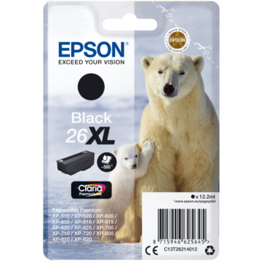 Epson Singlepack Black 26XL Claria Premium Ink