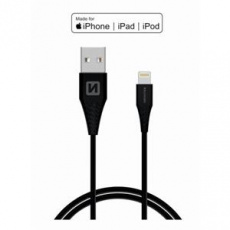 SWISSTEN DATOVÝ KABEL TPE USB / LIGHTNING MFi 1,2 M ČERNÝ