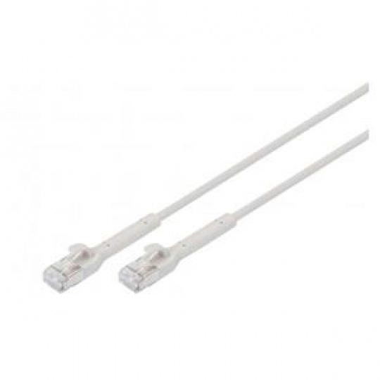 Digitus CAT 6A F-FTP ohebný propojovací kabel, Cu, TPE-LSZH AWG 32/7, délka 3 m, šedá