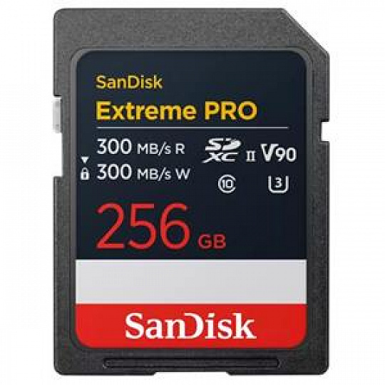 SanDisk Extreme PRO, 256GB SD UHS-II (V90)