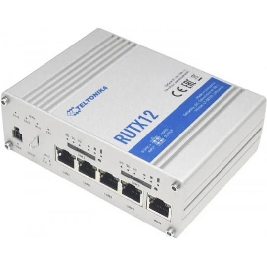 Teltonika Dual LTE Cat 6 Industrial Cellular Router - RUTX12