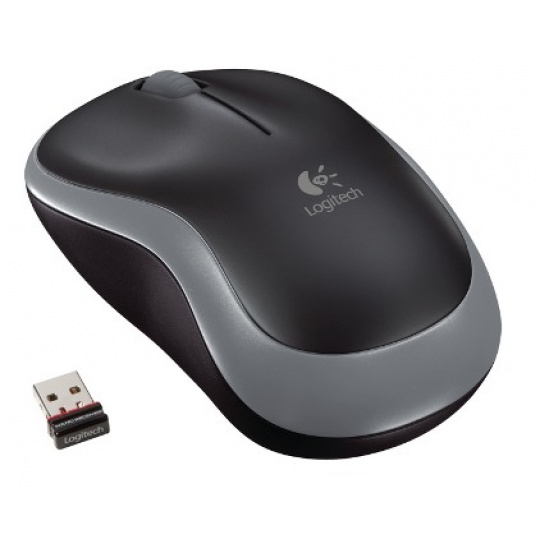 myš Logitech Wireless Mouse M185, nano USB, šedá