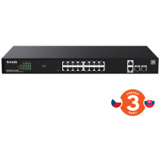 Tenda TEG2220P-16-250W Gigabit Websmart L2 Cloud PoE+ Switch 230W, 16x1Gb/s PoE+, 2xRJ45, 2xSFP,Rack Tenda TEG2220P-16-250W Gigabit Websmart L2 Cloud PoE+ Switch 230W, 16x1Gb/s PoE+, 2xRJ45, 2xSFP,Rack