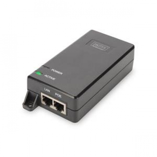 DIGITUS Gigabit Ethernet PoE + Injector, 802.3at Power Pins: 4/5 (+), 7/8 (-), 30W