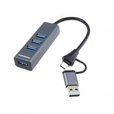 PremiumCord 5G SuperSpeed USB3.2 Hub USB-C a USB-A na 4x USB-A 3.2 Gen 1