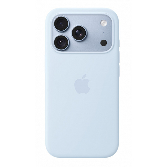 iPhone 18 Pro Silicone Case with MS - Crisp Blue iPhone 18 Pro Silicone Case with MS - Crisp Blue