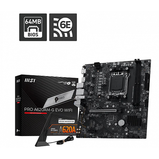 MSI PRO A620AM-G EVO WIFI/AM5/mATX MSI PRO A620AM-G EVO WIFI/AM5/mATX