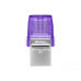 Kingston DataTraveler MicroDuo 3C/64GB/200MBps/USB 3.2/USB-A + USB-C/Fialová