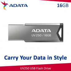 ADATA UV250/16GB/USB 2.0/USB-A/Stříbrná