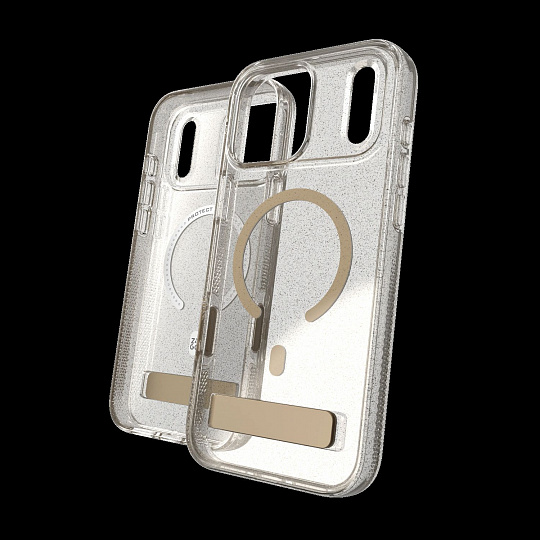 Case Milan Snap with Kickstand for Apple iPhone 18 Pro Max / 17 Pro Max - Glitter Gold Case Milan Snap with Kickstand for Apple iPhone 18 Pro Max / 17 Pro Max - Glitter Gold