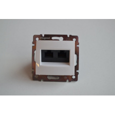 VALENA bílá zásuvka 2 x RJ45 utp cat5e VALENA bílá zásuvka 2 x RJ45 utp cat5e