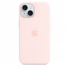 iPhone 15+ Silicone Case with MS - Light Pink