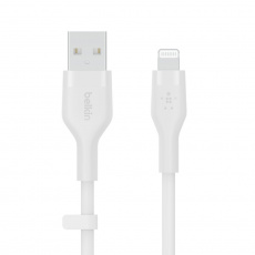 Belkin kabel USB-A na LTG_silikon, 1M, bílý Belkin kabel USB-A na LTG_silikon, 1M, bílý