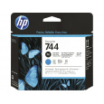 HP 744 Tisková hlava, černá a azurová, F9J86A