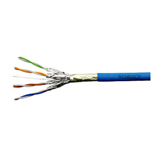 Kabel F/FTP Cat.6a 500 MHz 4x2xAWG23, LS0H modrý, Dca, 500m