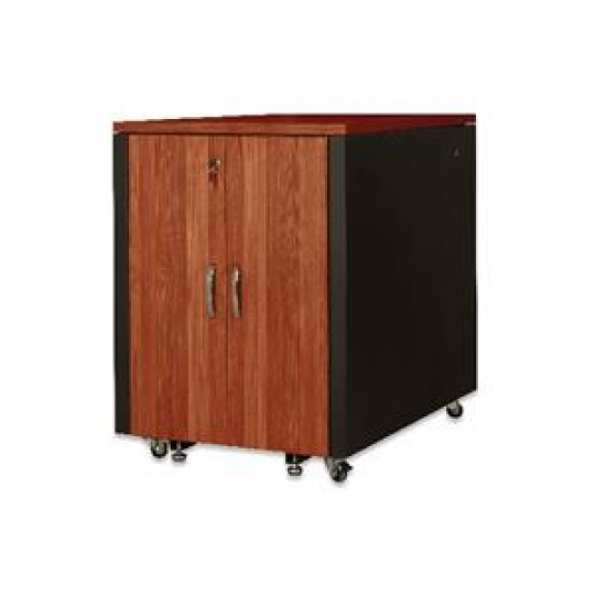 Digitus 17U SOUNDproof stojan, dřevěný dekor třešeň 1000x750x1130 mm, černý (RAL 9005)