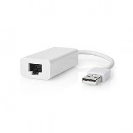 Nedis CCGB60950WT02 - Síťový adaptér USB | USB 2.0 | 100 Mbps | USB-A Zástrčka | RJ45 Zásuvka | 0.20 m | Bílá