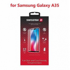 SWISSTEN SKLO FULL GLUE, COLOR FRAME, CASE FRIENDLY PRO SAMSUNG GALAXY A35 ČERNÉ SWISSTEN SKLO FULL GLUE, COLOR FRAME, CASE FRIENDLY PRO SAMSUNG GALAXY A35 ČERNÉ