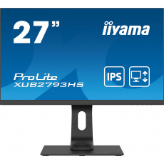 27" iiyama XUB2793HS-B4: IPS, FHD,HDMI,DP,repro 27" iiyama XUB2793HS-B4: IPS, FHD,HDMI,DP,repro