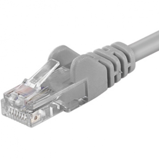 PremiumCord Patch kabel UTP RJ45-RJ45 level 5e 1,5m, šedá