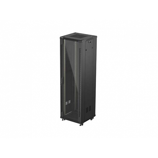 19" VOLNĚ STOJÍCÍ RACKOVÁ SKŘÍŇ 42U/600X600 (FLAT PACK) S PROSKLENÝMI DVEŘMI ČERNÁ LANBERG 19" VOLNĚ STOJÍCÍ RACKOVÁ SKŘÍŇ 42U/600X600 (FLAT PACK) S PROSKLENÝMI DVEŘMI ČERNÁ LANBERG
