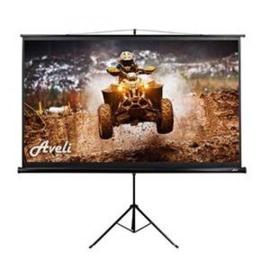 AVELI projekční plátno stativ, 221x125cm (16:9) 100", černý tubus