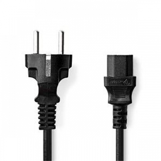 Nedis CEGL10030BK100- Napájecí Kabel  | Typ F Zástrčka | IEC-320-C13 | Přímý | Přímý | 10.0 m | Černá