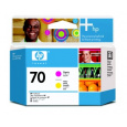 HP no 70 purpurová a žlutá tisk hlava, C9406A