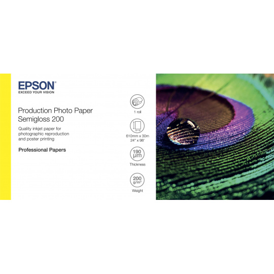 EPSON Production Photo Paper Semigloss 200 24"x30m