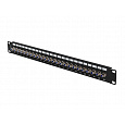 PATCH PANEL 24 PORTŮ 1U S KONEKTOREM TYPU F ČERNÝ LANBERG