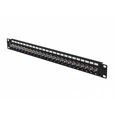 PATCH PANEL 24 PORTŮ 1U S KONEKTOREM TYPU F ČERNÝ LANBERG PATCH PANEL 24 PORTŮ 1U S KONEKTOREM TYPU F ČERNÝ LANBERG