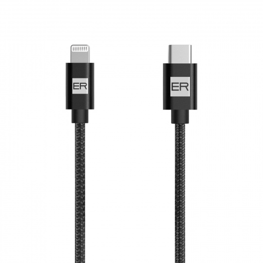 ER POWER kabel USB-C/Lightning 120cm černý