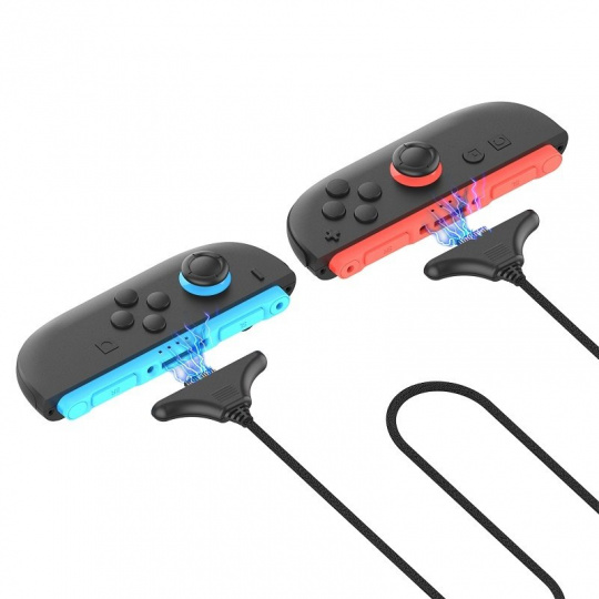 iPega SW2119A Nabíjecí kabel (3m, 2ks) pro JoyCon Ovladače Nintendo Switch 2 Red/Blue