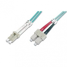 Digitus Fiber Optic Patch Cord, LC to SC Multimode 50/125 µ, Duplex Length 2m, Class OM3 Digitus Fiber Optic Patch Cord, LC to SC Multimode 50/125 µ, Duplex Length 2m, Class OM3