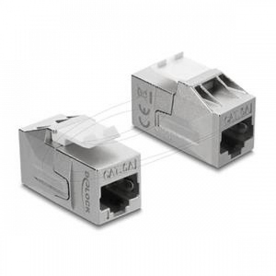 Delock Modul Keystone, spojka ze zásuvky RJ45 na zásuvku RJ45, Cat.6A stíněná