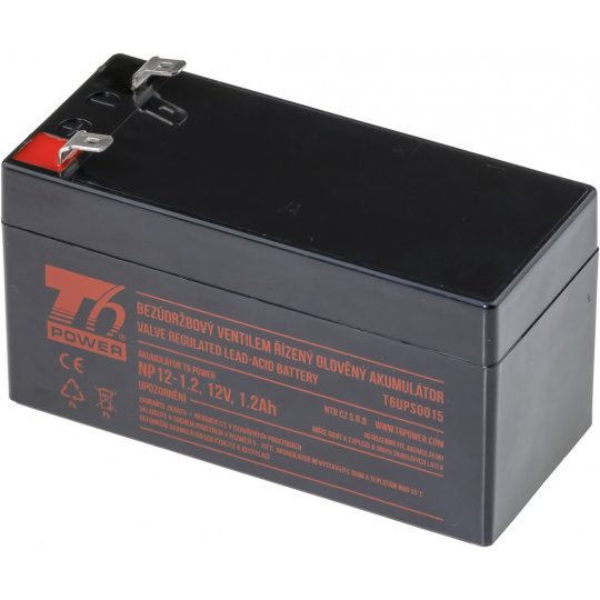 Akumulátor T6 Power NP12-1.2, 12V, 1,2Ah