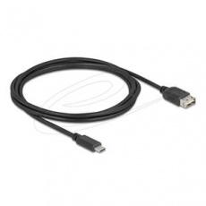 Delock USB 2.0 kabel USB Type-C samec na EASY USB Type-A samice 2 m, černý