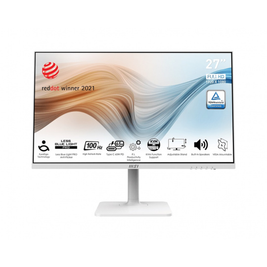 MSI Modern/MD272XPW/27"/IPS/FHD/100Hz/1ms/White/3R